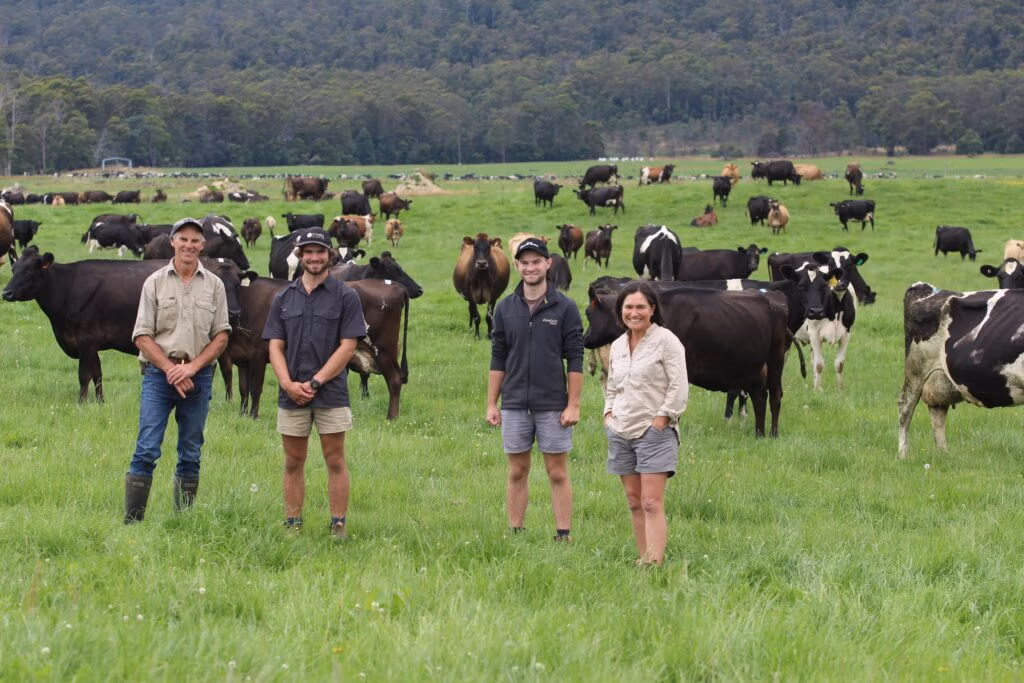 The Lawrences are flexible farming on their dairy farm in Tasmania