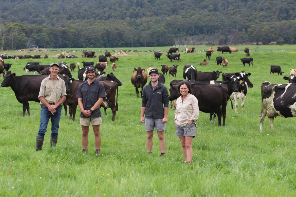 The Lawrences are flexible farming on their dairy farm in Tasmania