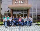 The group at LIC headquarters on day one of the tour